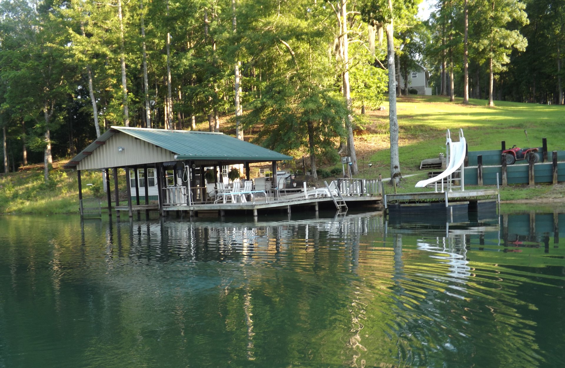 Boat house at Hawkins Ridge Lodge